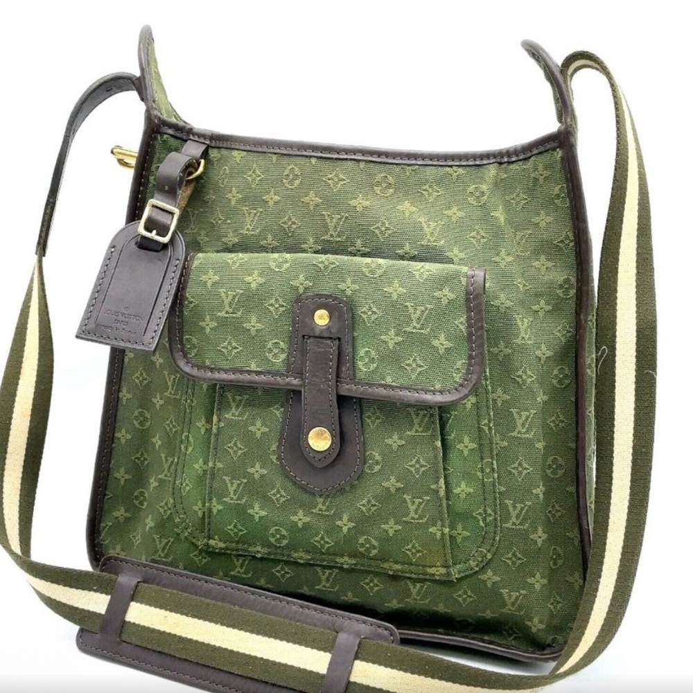100% Authentic Louis Vuitton Green Mini Lin Kate Crossbody Purse - Picture 2 of 5